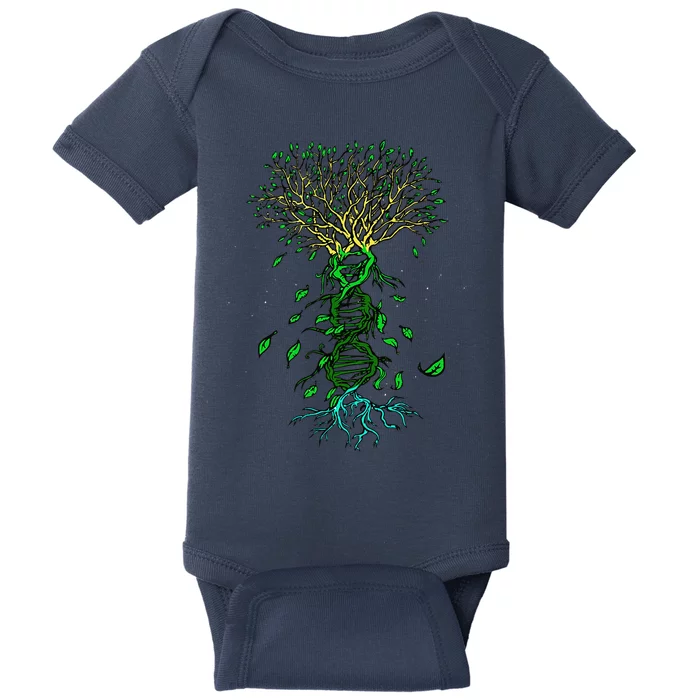 Life Tree DNA Earth Day Cool Nature Lover Environmentalist Baby Bodysuit