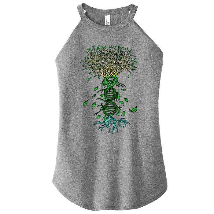 Life Tree DNA Earth Day Cool Nature Lover Environmentalist Women’s Perfect Tri Rocker Tank