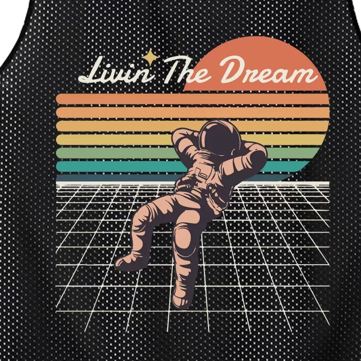 Livin The Dream Astronaut In Space Mesh Reversible Basketball Jersey Tank