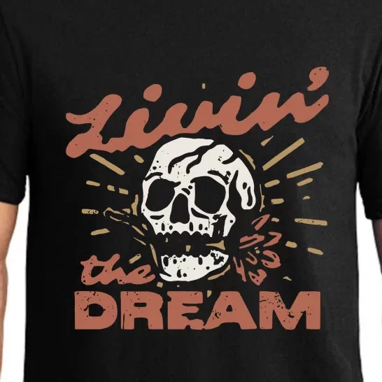 Livin The Dream Skull Pajama Set