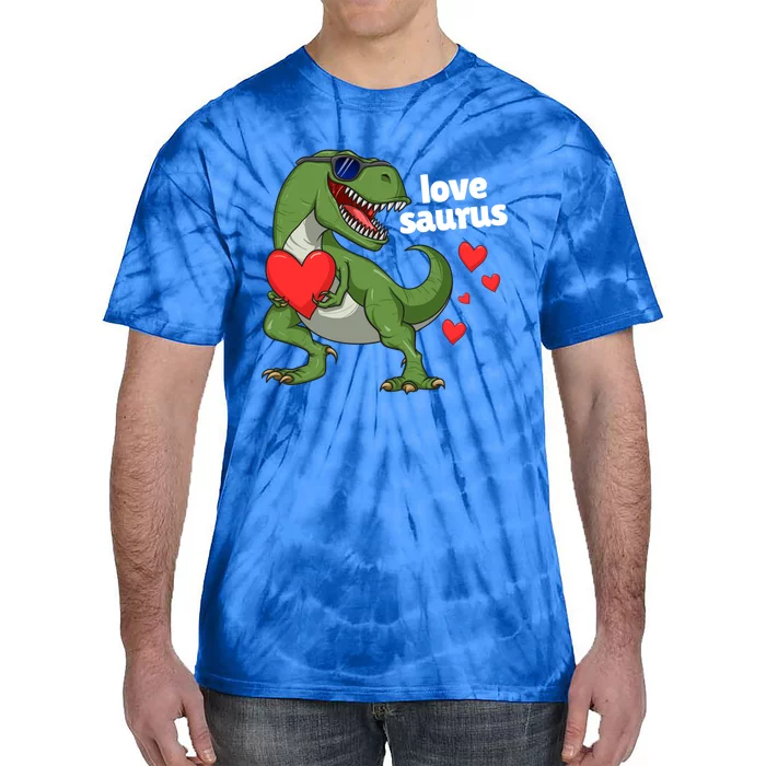 Lovesaurus Trex Dino Valentines Day Dinosaur Gift Tie-Dye T-Shirt