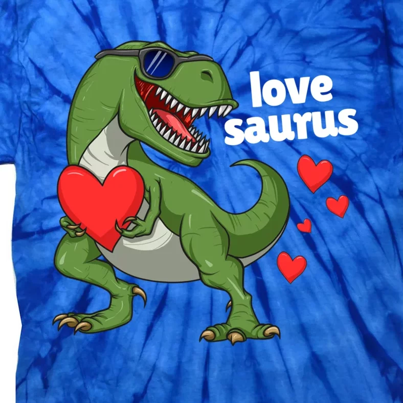 Lovesaurus Trex Dino Valentines Day Dinosaur Gift Tie-Dye T-Shirt