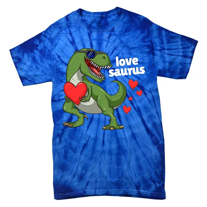 Lovesaurus Trex Dino Valentines Day Dinosaur Gift Tie-Dye T-Shirt