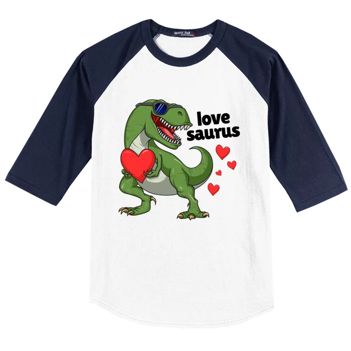 Lovesaurus Trex Dino Valentines Day Dinosaur Gift Baseball Sleeve Shirt