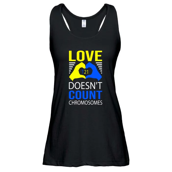 Love T21 Doesn't Count Chromosomes Down Syndrome Awareness Ladies Essential Flowy Tank