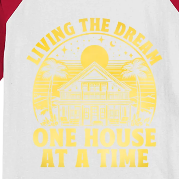 Living The Dream One House At A Time Gift Kids Colorblock Raglan Jersey