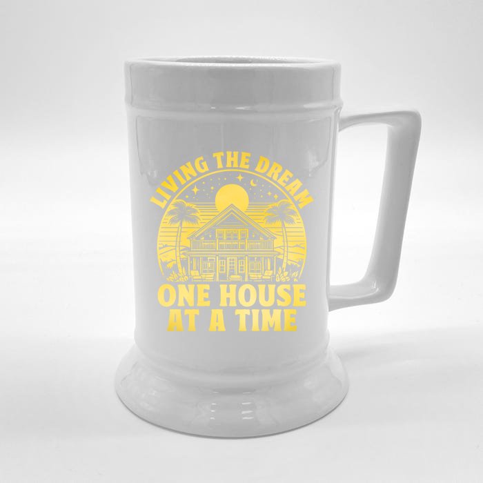 Living The Dream One House At A Time Gift Front & Back Beer Stein