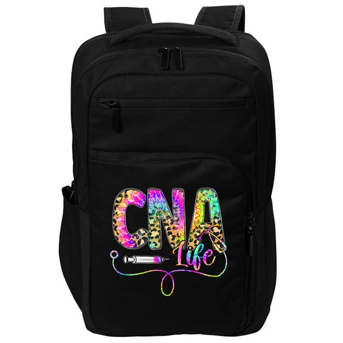 Leopard Tie Dye Cna Life Nurse Squad Nurse Impact Tech Backpack