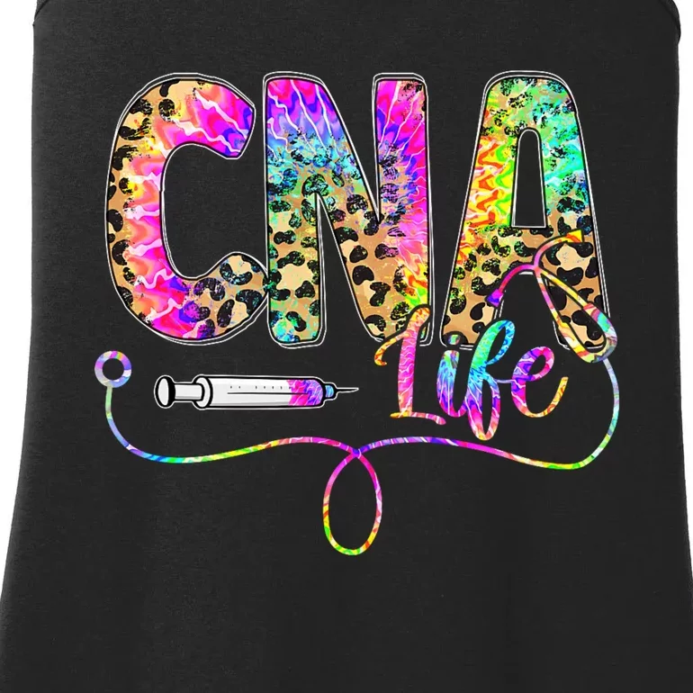 Leopard Tie Dye Cna Life Nurse Squad Nurse Ladies Essential Tank