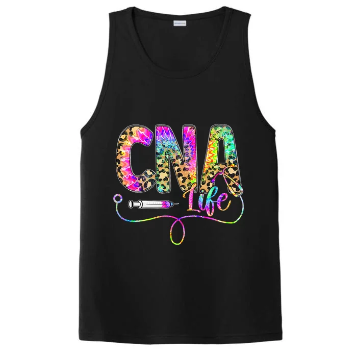 Leopard Tie Dye Cna Life Nurse Squad Nurse Performance Tank