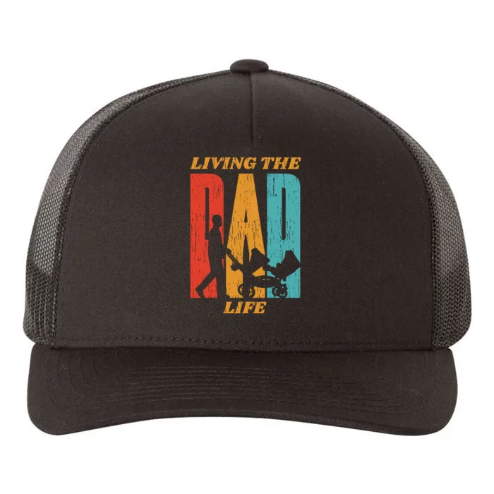 Living The Dad Life Retro Yupoong Adult 5-Panel Trucker Hat