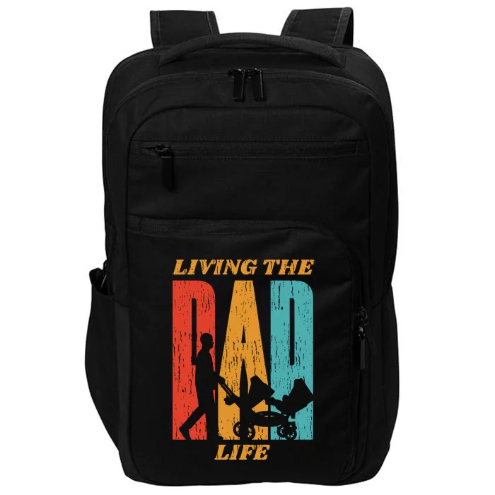 Living The Dad Life Retro Impact Tech Backpack