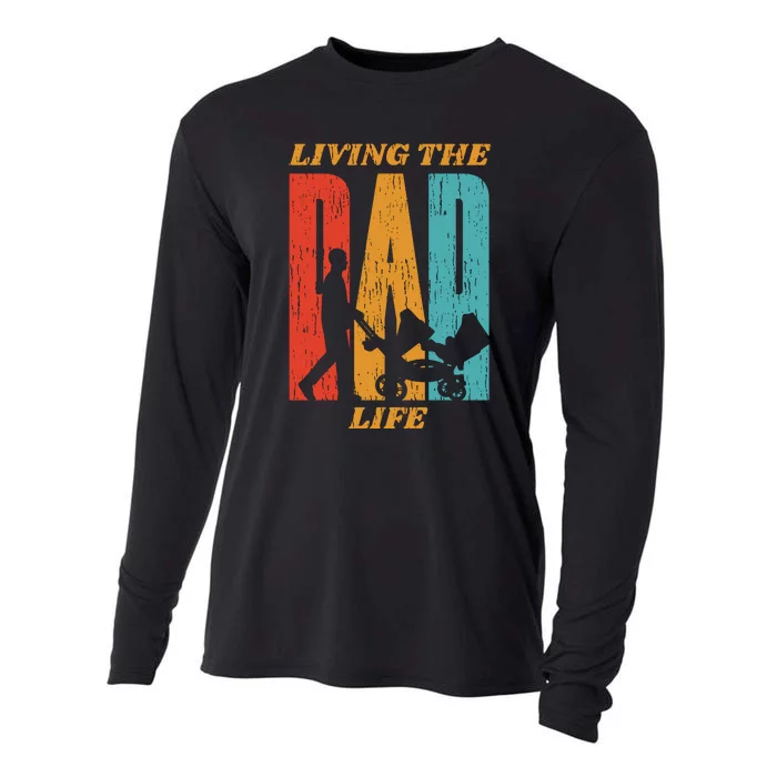 Living The Dad Life Retro Cooling Performance Long Sleeve Crew