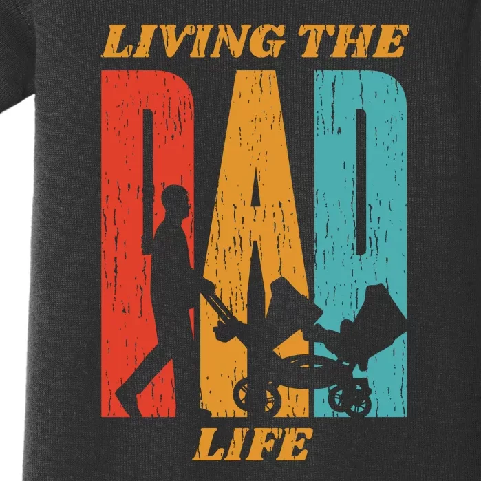 Living The Dad Life Retro Baby Bodysuit