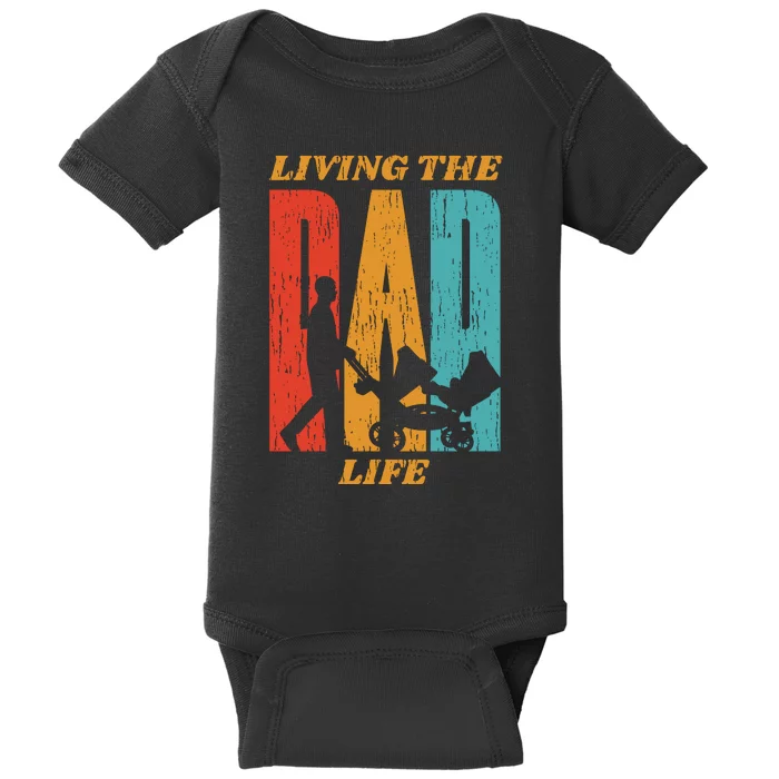 Living The Dad Life Retro Baby Bodysuit