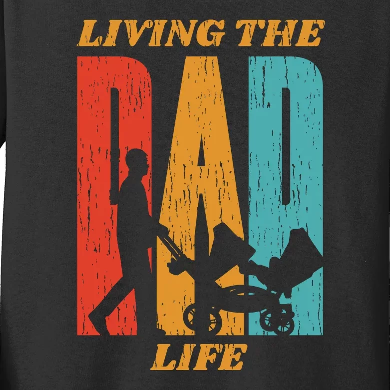 Living The Dad Life Retro Kids Long Sleeve Shirt