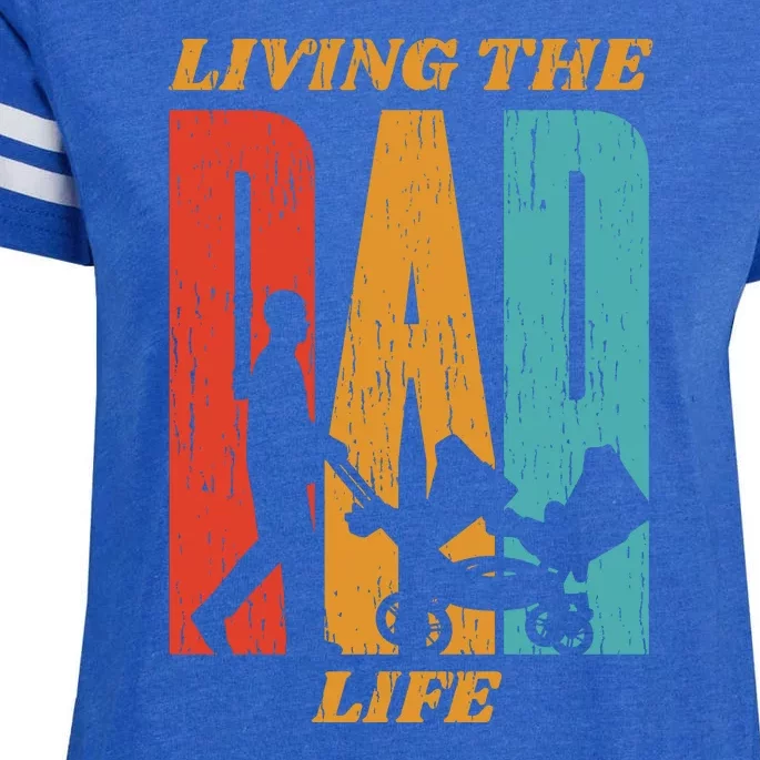 Living The Dad Life Retro Enza Ladies Jersey Football T-Shirt