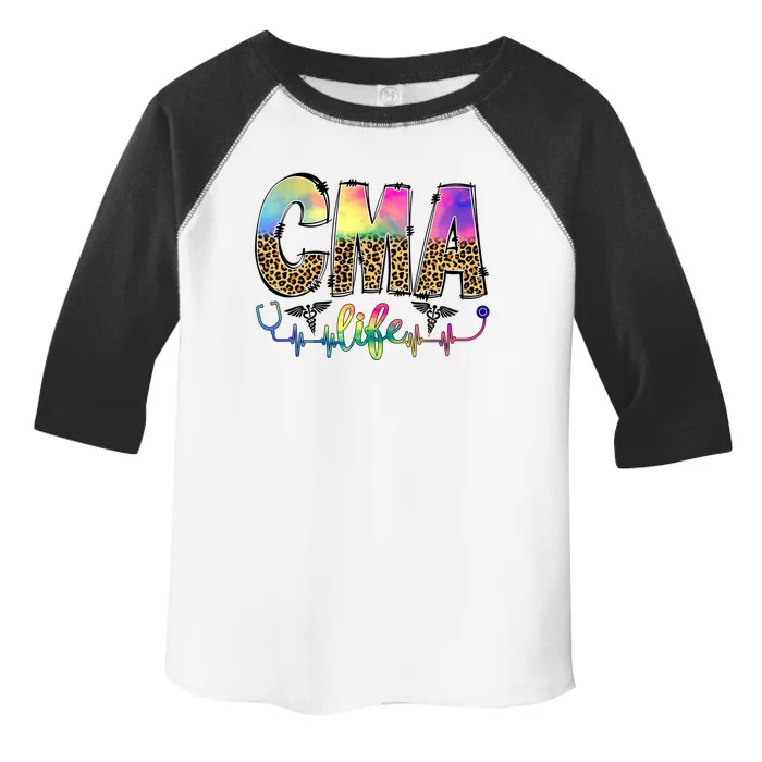 Leopard Tie Dye Cma Life Stethoscope Funny Nursing Nurse Gift Toddler Fine Jersey T-Shirt