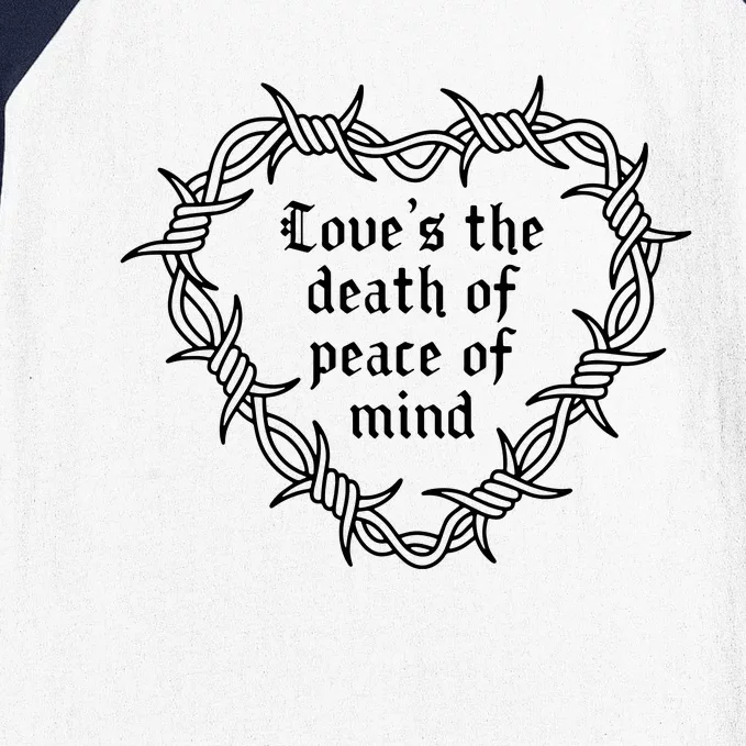 Love’S The Death Of Peace Of Mind Traditional Tattoo Baseball Sleeve Shirt