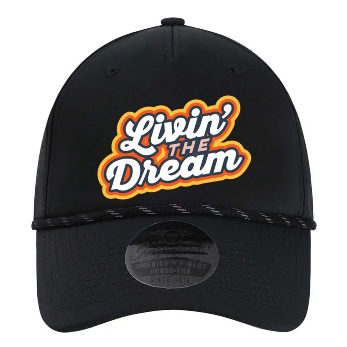 Living The Dream Vintage Retro Saying Performance The Dyno Cap