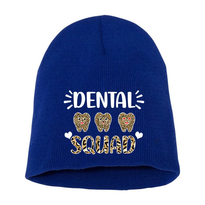 Leopard Tooth Dentist Assistants Dental Squad Orthodontists Cute Gift Short Acrylic Beanie