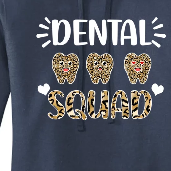 Leopard Tooth Dentist Assistants Dental Squad Orthodontists Cute Gift Women's Pullover Hoodie