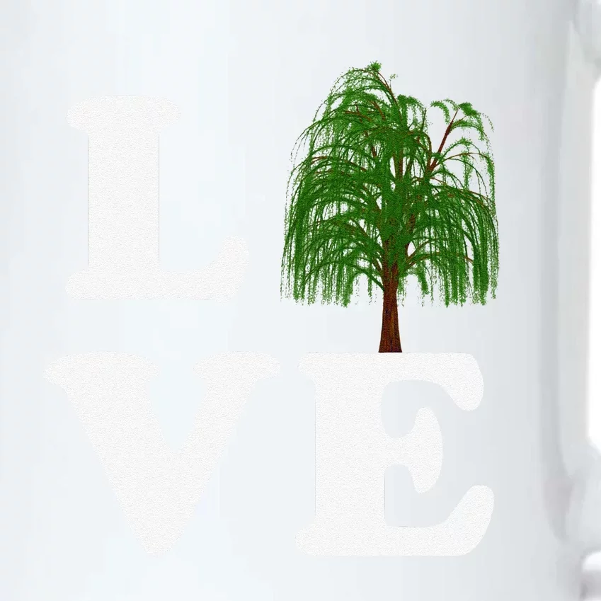 Love Trees Earth Day Weeping Willow Women Tee Black Color Changing Mug