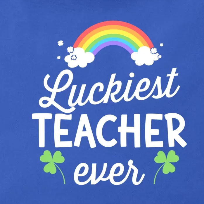 Luckiest Teacher Ever For St Patricks Day School Outfit Funny Gift Zip Tote Bag