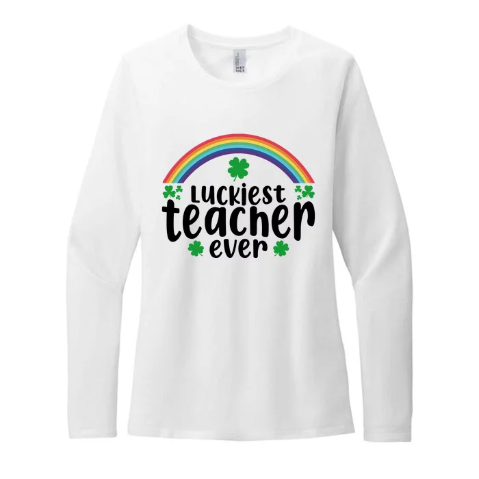 Luckiest Teacher Ever Funny St.Patricks Day Womens CVC Long Sleeve Shirt