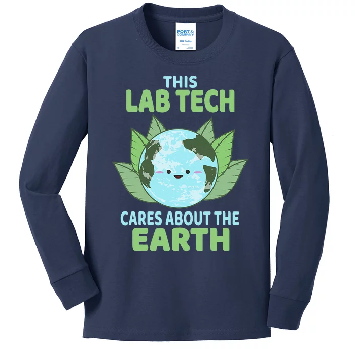 Lab Tech Earth Day Environmental Awareness Kids Long Sleeve Shirt