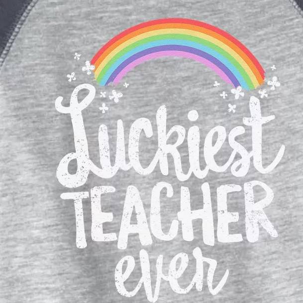 Luckiest Teacher Ever St Patricks Day School Gift Toddler Fine Jersey T-Shirt