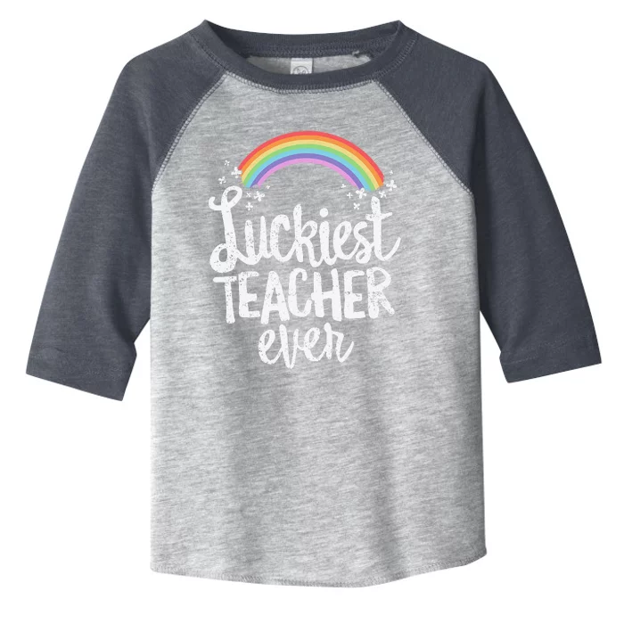 Luckiest Teacher Ever St Patricks Day School Gift Toddler Fine Jersey T-Shirt