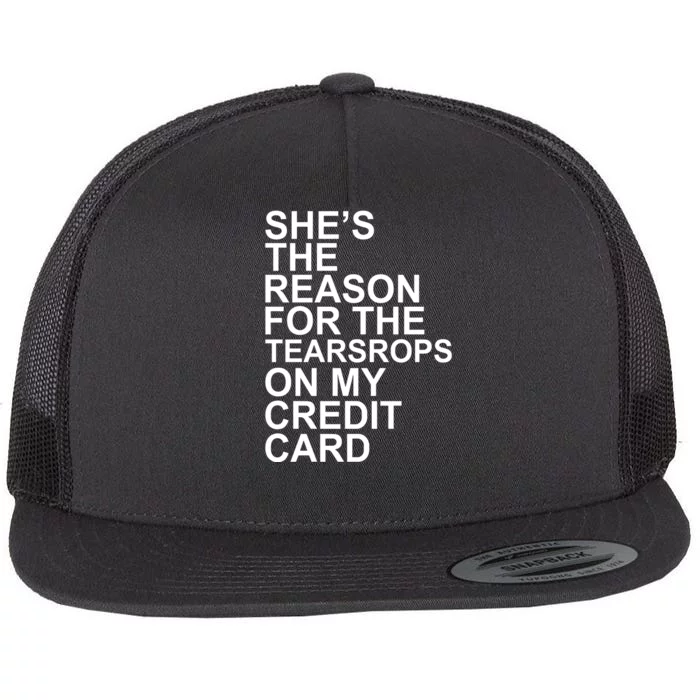 London The Eras Shes The Reason On My Credit Card Flat Bill Trucker Hat