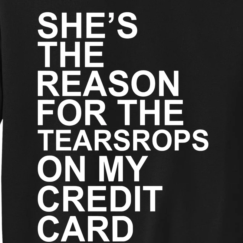 London The Eras Shes The Reason On My Credit Card Tall Sweatshirt