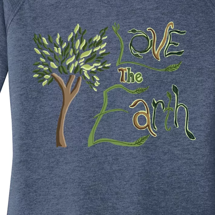 Love The Earth Quote Earth Day Tree Nature Saying Gift Women's Perfect Tri Tunic Long Sleeve Shirt