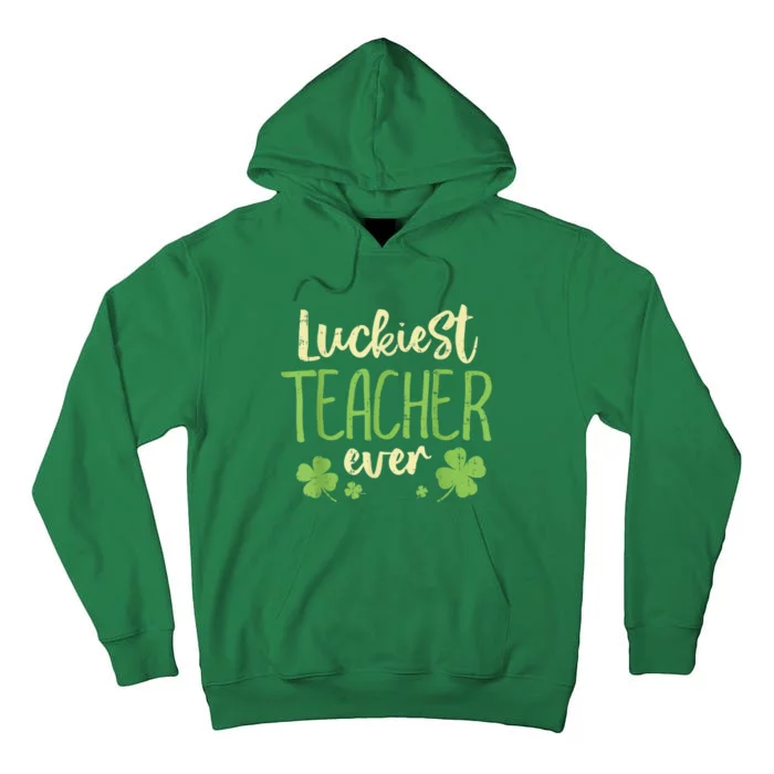 Luckiest Teacher Ever St Patricks Day Teaching m.e.n Wo Tall Hoodie