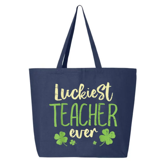 Luckiest Teacher Ever St Patricks Day Teaching m.e.n Wo 25L Jumbo Tote