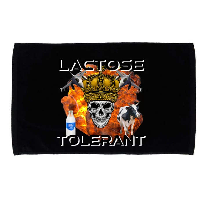 Lactose Tolerant Funny Trendy Design Meme Microfiber Hand Towel