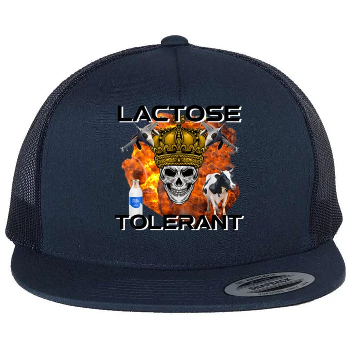 Lactose Tolerant Funny Trendy Design Meme Flat Bill Trucker Hat