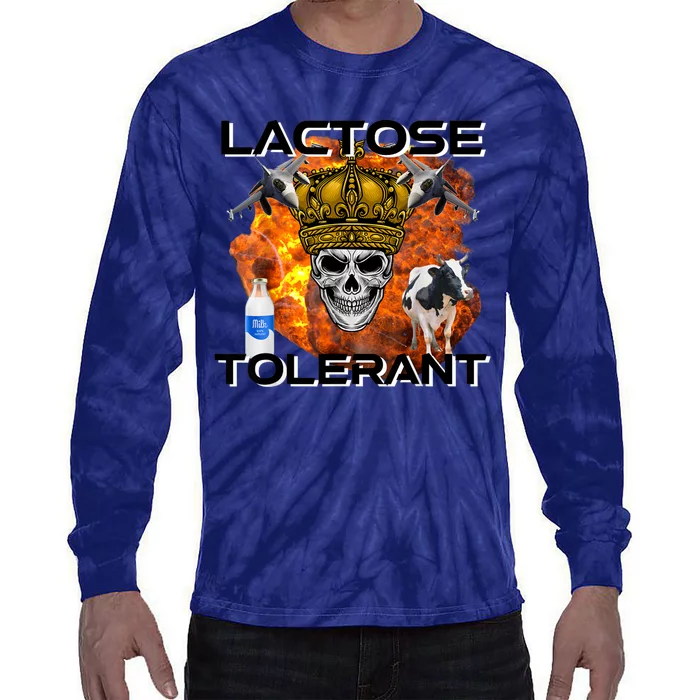 Lactose Tolerant Funny Trendy Design Meme Tie-Dye Long Sleeve Shirt