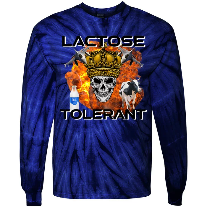 Lactose Tolerant Funny Trendy Design Meme Tie-Dye Long Sleeve Shirt