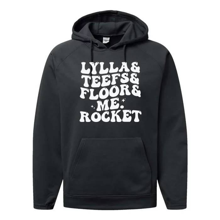 Lylla Teefs Floor and Me. Rocket Performance Fleece Hoodie