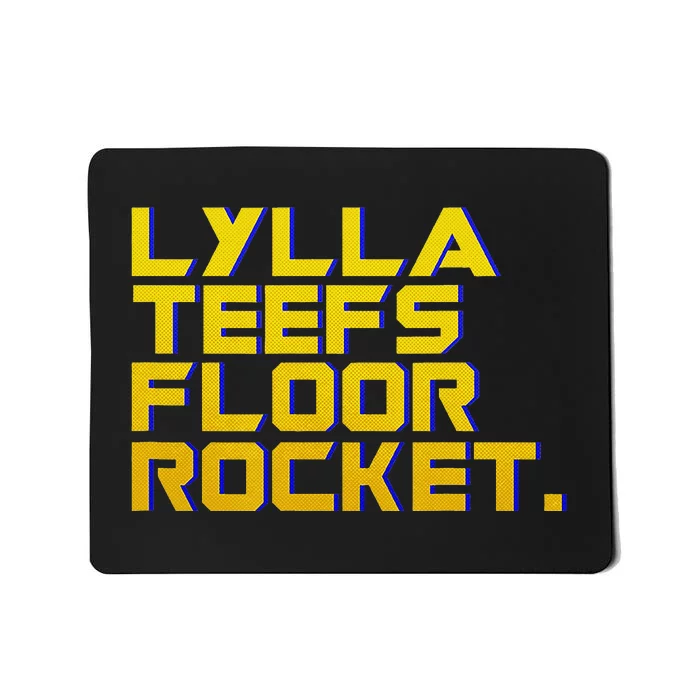 Lylla Teefs Floor & Rocket. Vol 3 Retro Galaxy Style Mousepad