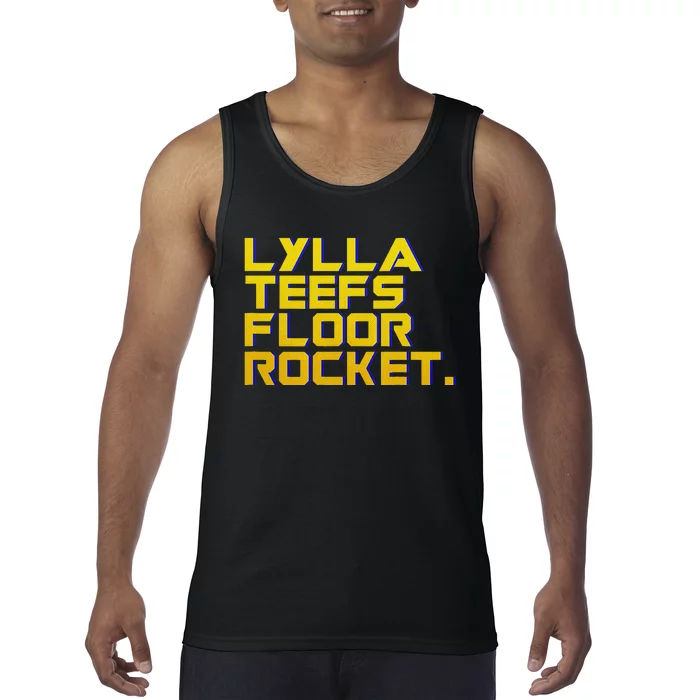 Lylla Teefs Floor & Rocket. Vol 3 Retro Galaxy Style Tank Top