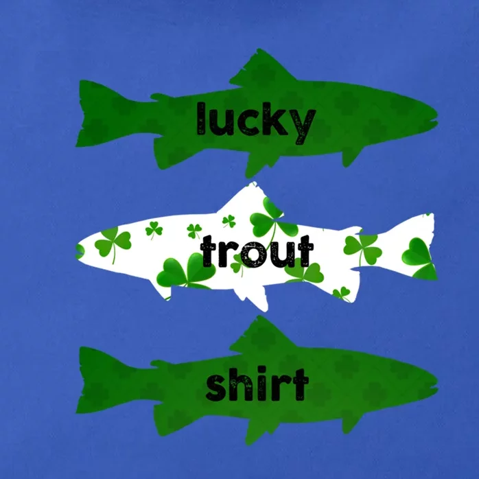 Lucky Trout Fly Fishing St Patrick's Day Shamrock Funny Gift Zip Tote Bag