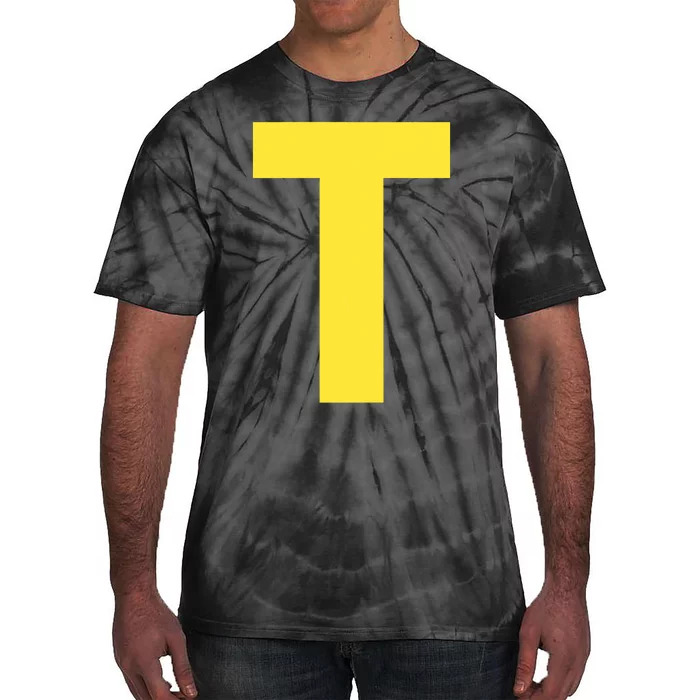 Letter T Funny Matching Halloween Costume Tie-Dye T-Shirt