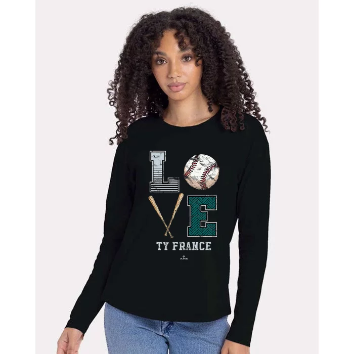 Love Ty France Ty France Seattle Womens Cotton Relaxed Long Sleeve T-Shirt