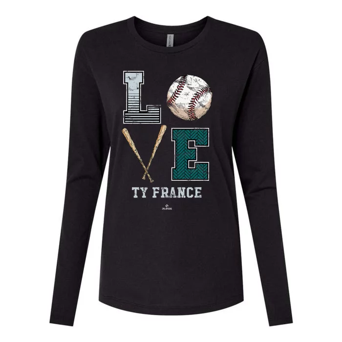 Love Ty France Ty France Seattle Womens Cotton Relaxed Long Sleeve T-Shirt