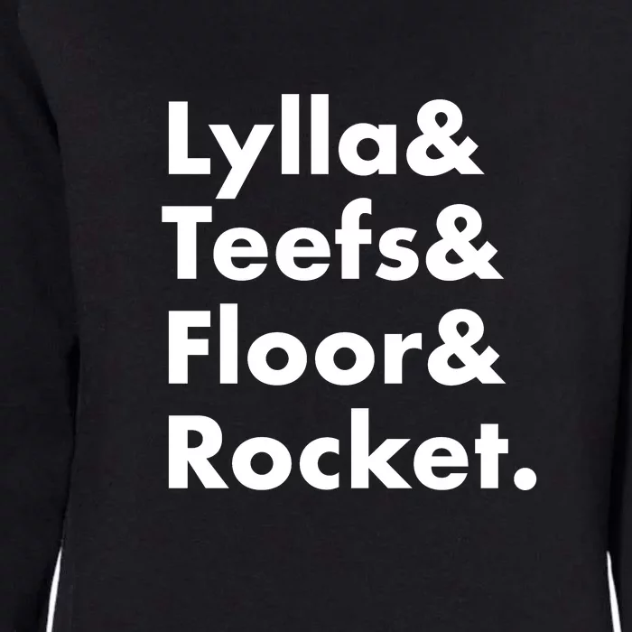 Lylla Teefs Floor & Rocket. Womens California Wash Sweatshirt