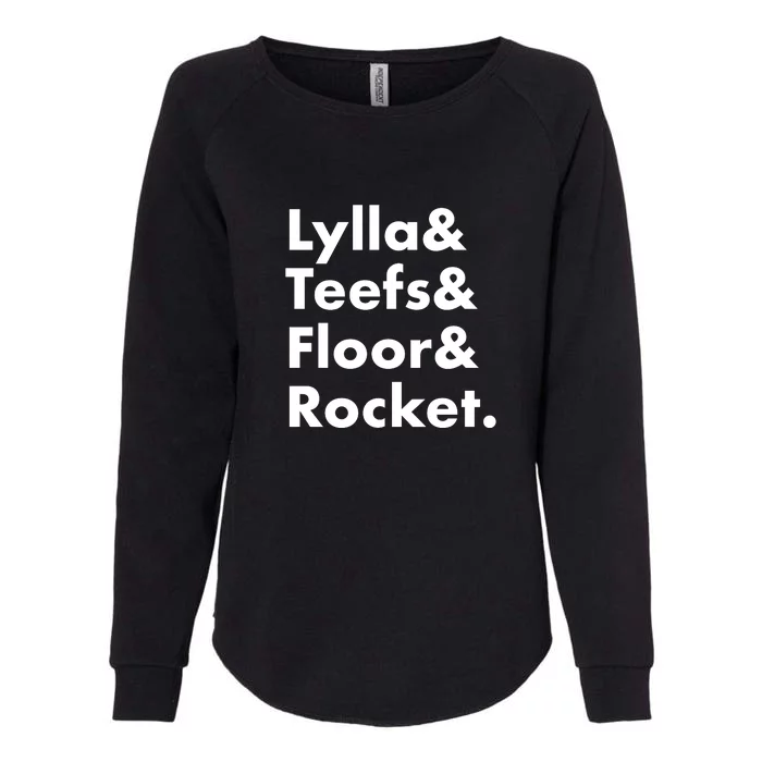 Lylla Teefs Floor & Rocket. Womens California Wash Sweatshirt